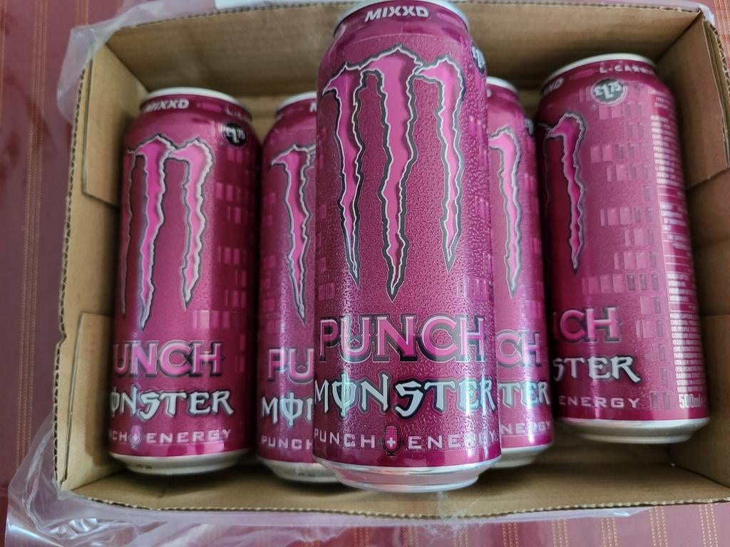 5 x Monster Punch Energy blikjes zonder statiegeld, Ophalen of Verzenden