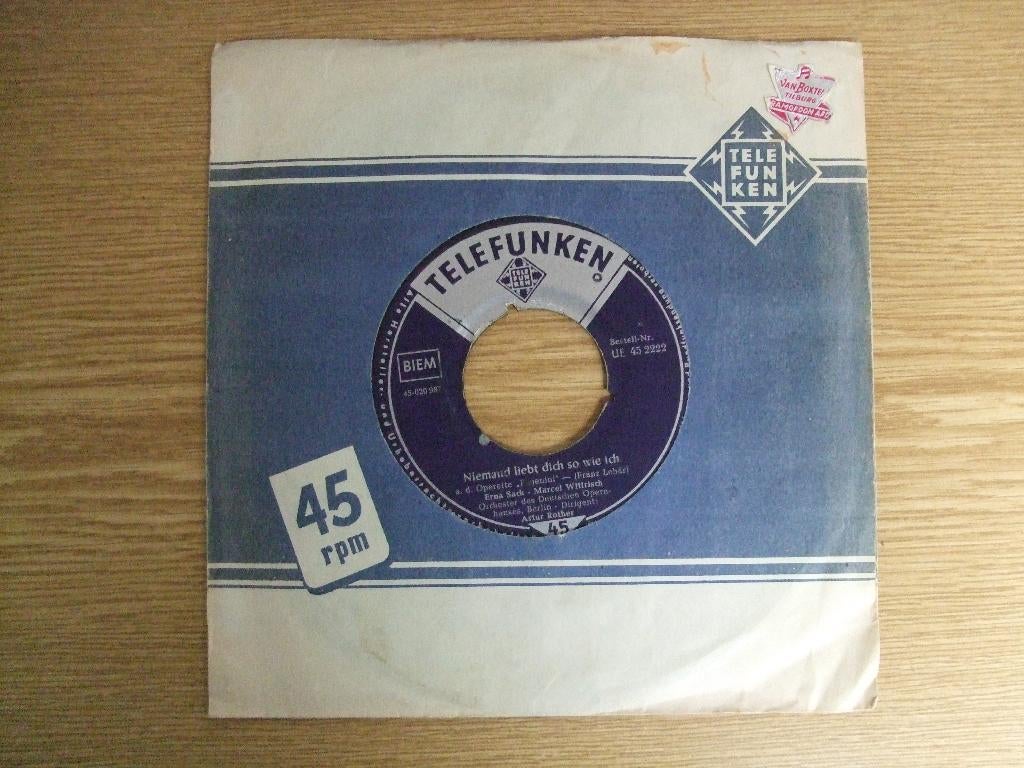 ERNA SACK & MARCEL WITTRISCH   NIEMAND LIEBT DICH SO WIE ICH, Cd's en Dvd's, Vinyl Singles, Klassiek, 7 inch, Single, Ophalen of Verzenden