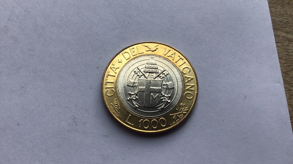 Vaticaan 1000 lire 1998 unc., Ophalen of Verzenden, Overige landen