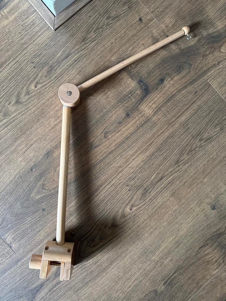 Houten Mobielhouder voor Babybedje, Ophalen, Gebruikt