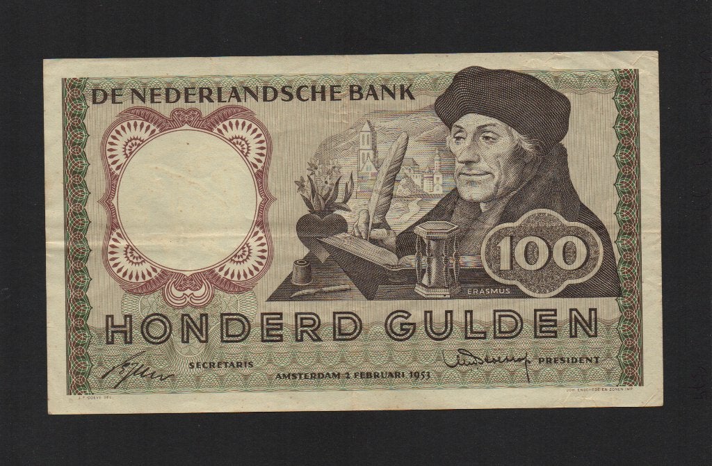 100 Gulden Bankbiljet 1953 Replacement Mooi Biljet, Postzegels en Munten, Bankbiljetten | Nederland, Ophalen of Verzenden, 100 gulden