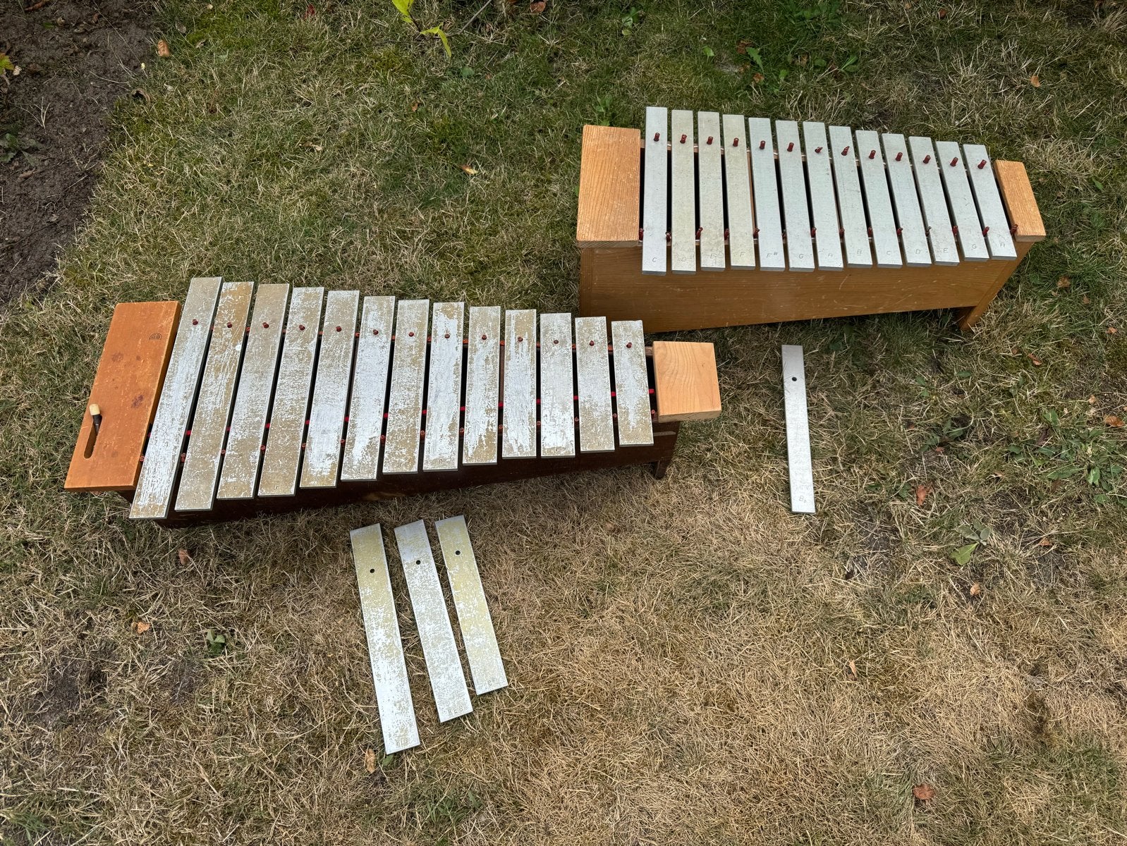 2 Vintage xylofoon/glockenspiel - Muziekinstrument, Ophalen of Verzenden, Gebruikt