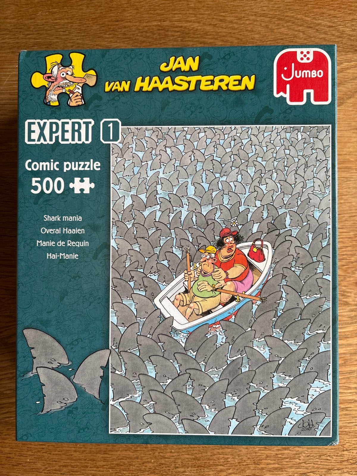 Jan van Haasteren Expert 1 - Shark Mania 500 stukjes, Ophalen, 500 t/m 1500 stukjes, Zo goed als nieuw, Legpuzzel