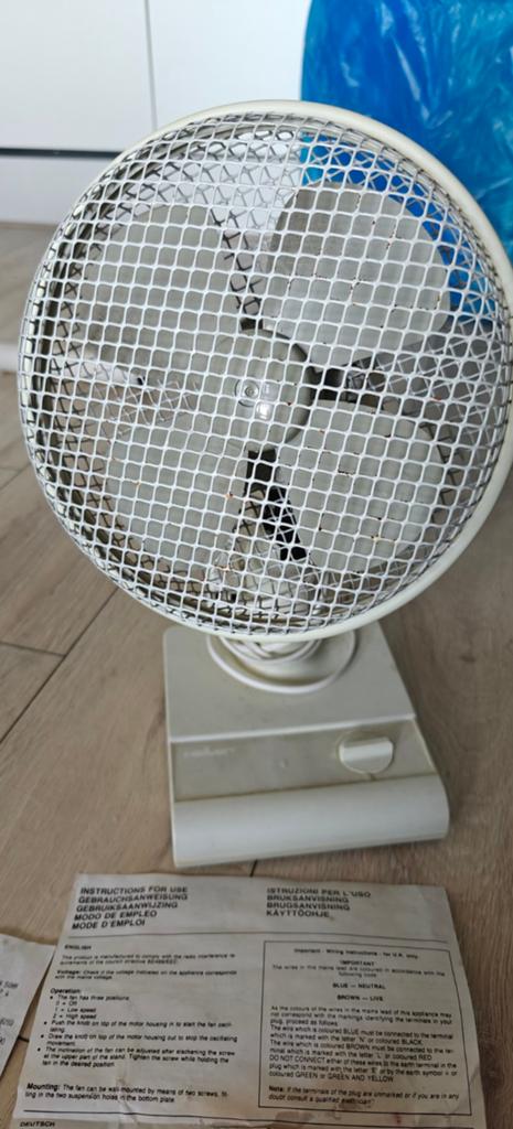 Heller Tafelventilator - Vintage en Functioneel, Ophalen of Verzenden, Gebruikt, Tafelventilator