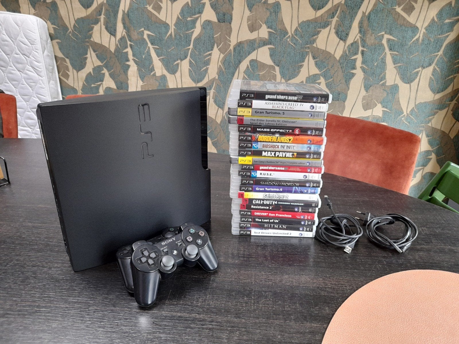 Playstation 3 met 20 spellen, Spelcomputers en Games, Spelcomputers | Sony PlayStation 3, Ophalen, Met 2 controllers, Slim