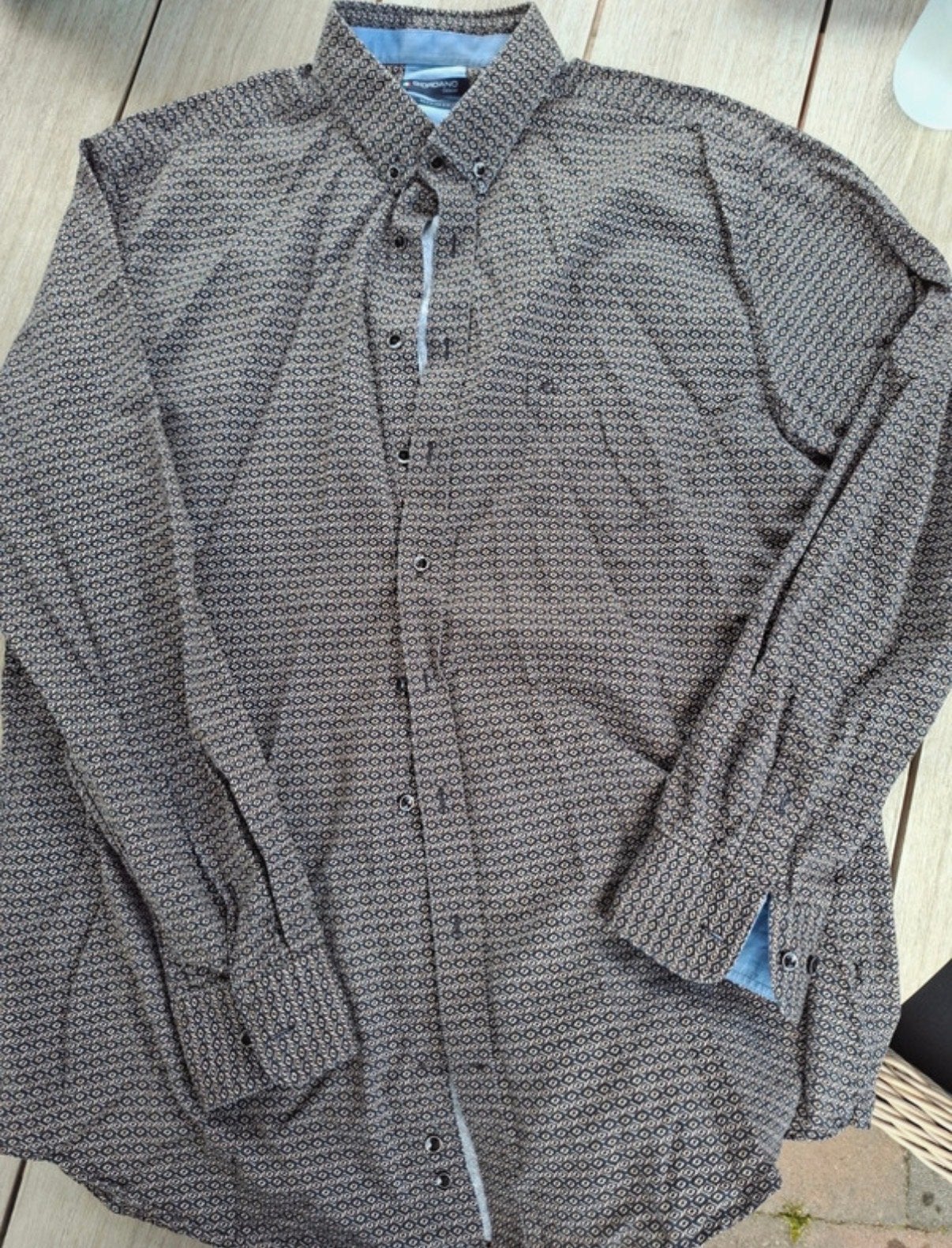 Giordano overhemd heren XL - Zeer goede staat, Verzenden, Zo goed als nieuw, Meerkleurig, Halswijdte 43/44 (XL)