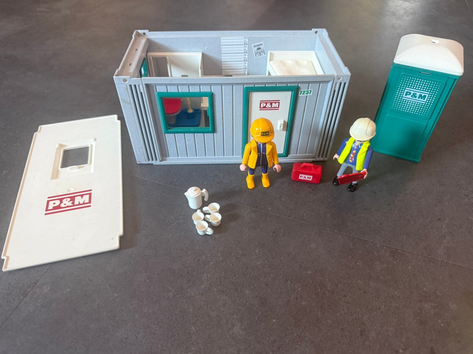 Playmobil bouwkeet en dixie, Kinderen en Baby's, Speelgoed | Playmobil, Ophalen of Verzenden, Zo goed als nieuw