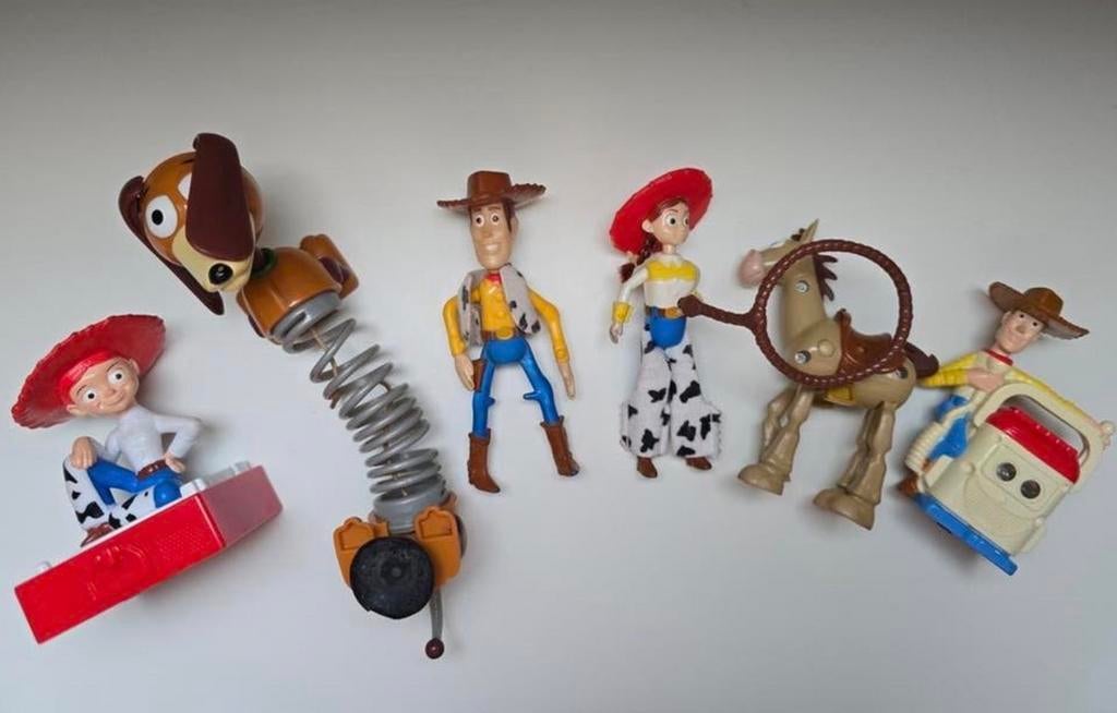 Toy Story Figuren Set - Woody, Jessie, Slinky, Bullseye MacD, Ophalen of Verzenden, Gebruikt, Jongen of Meisje