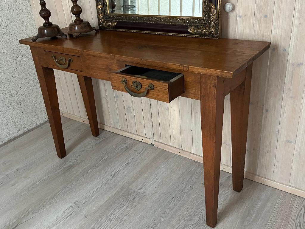 Teakhouten Sitetable, Huis en Inrichting, Tafels | Sidetables, Ophalen, 100 tot 150 cm, Rustiek, Teakhout