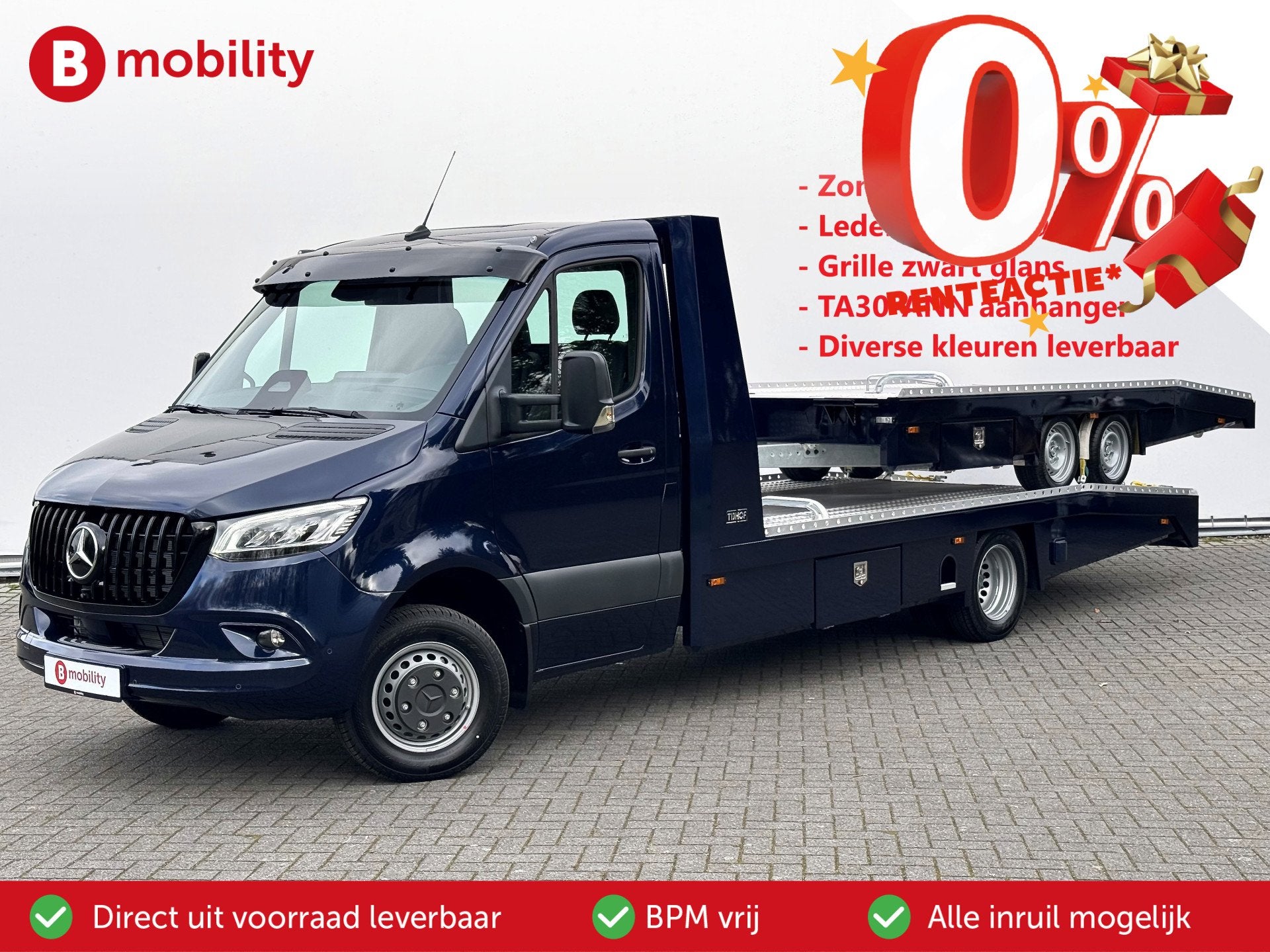 Mercedes-Benz Sprinter 519 CDI Tijhof AluLiner + Aanhanger V, Blauw, Bedrijf, Diesel, Nieuw