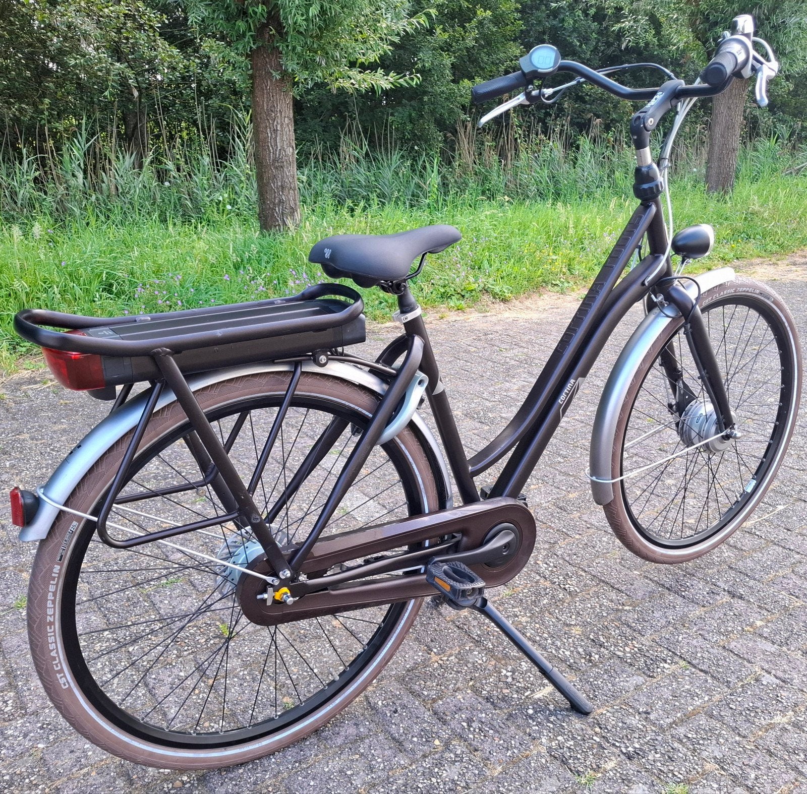 Elektrische Cortina moederfiets, E-bike,28 inch, 52cm hoog✅️, Ophalen, Gebruikt, Versnellingen, 0 zitjes