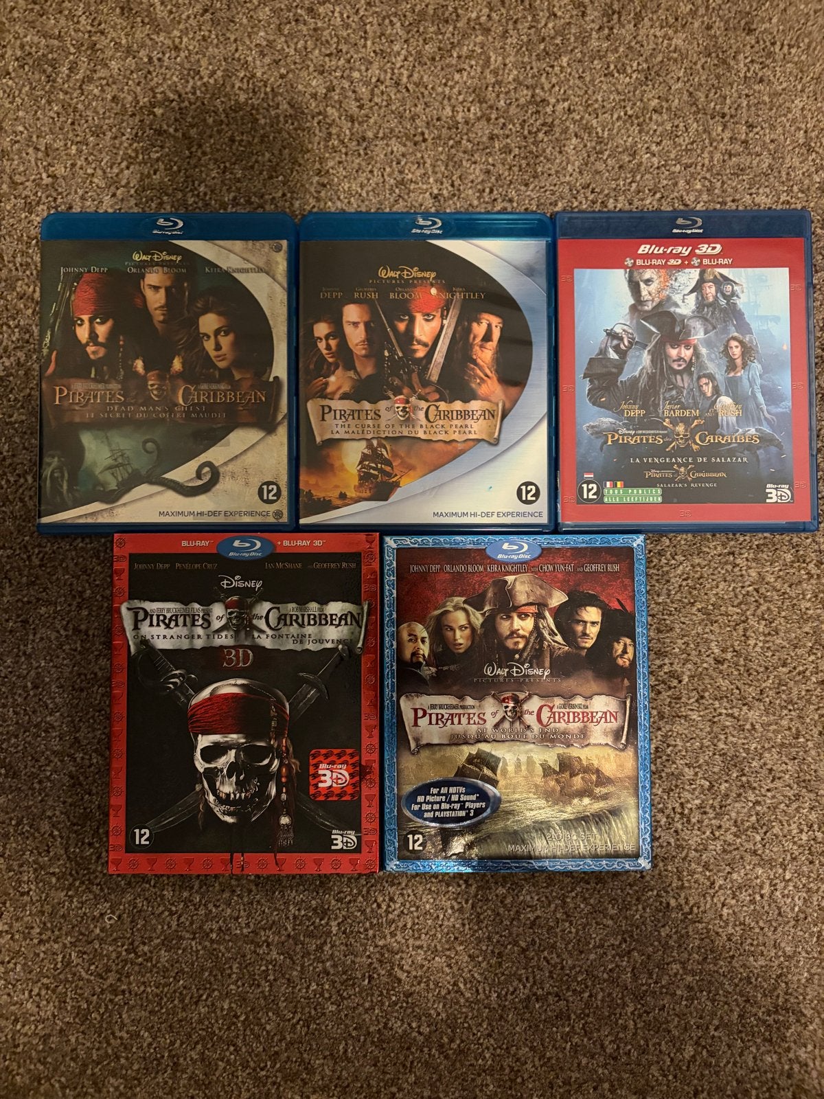 Pirates of the Caribbean Blu-ray Collectie (5 films), Ophalen, Avontuur, Engels, Nederlands