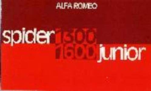 Alfa Romeo Spider Junior 1300/1600 brochure auto folder '76, Ophalen of Verzenden, Zo goed als nieuw, Alfa Romeo