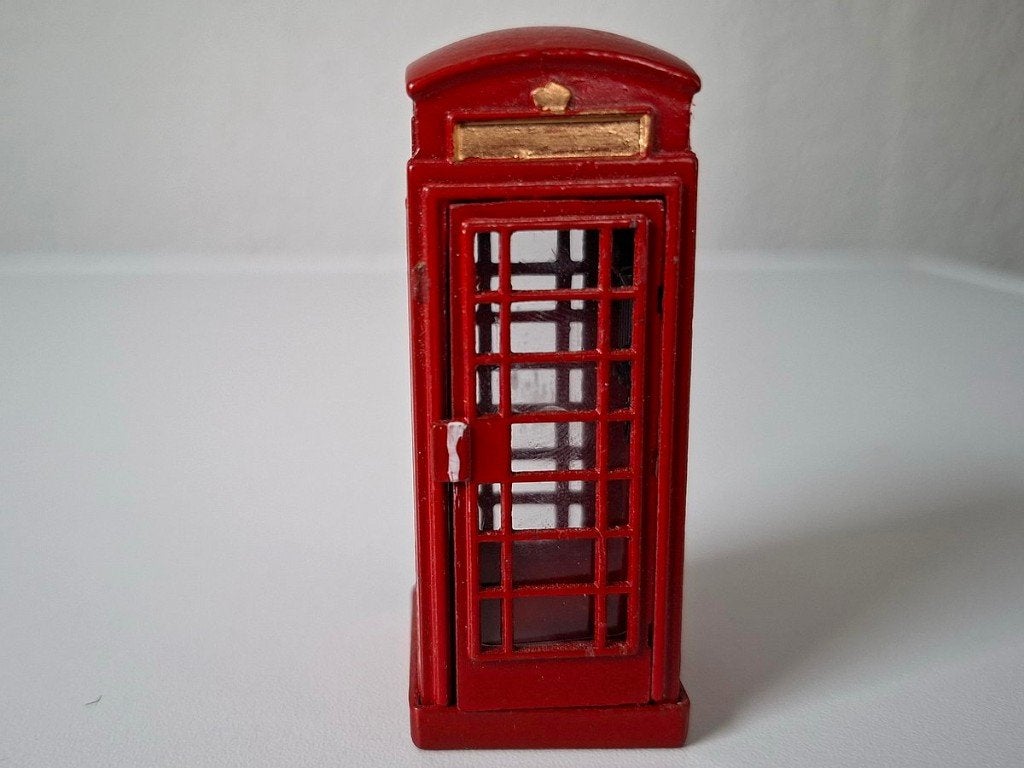 Kerst telefooncel kerstfiguren, Ophalen, Gebruikt