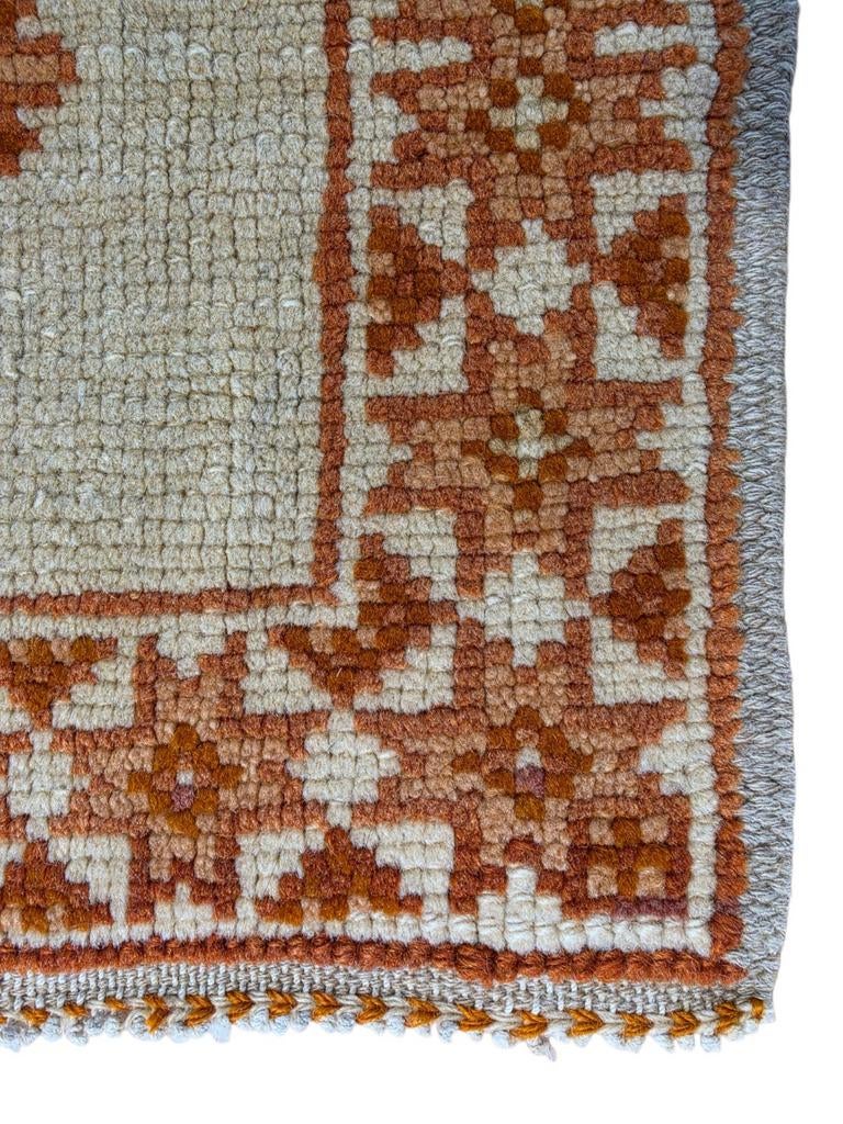 Handgeknoopt oosters wol mini Tunis tapijt vierkant 40x43cm, Huis en Inrichting, Hype pop up, Minder dan 50 cm, Gebruikt, Hype pop up