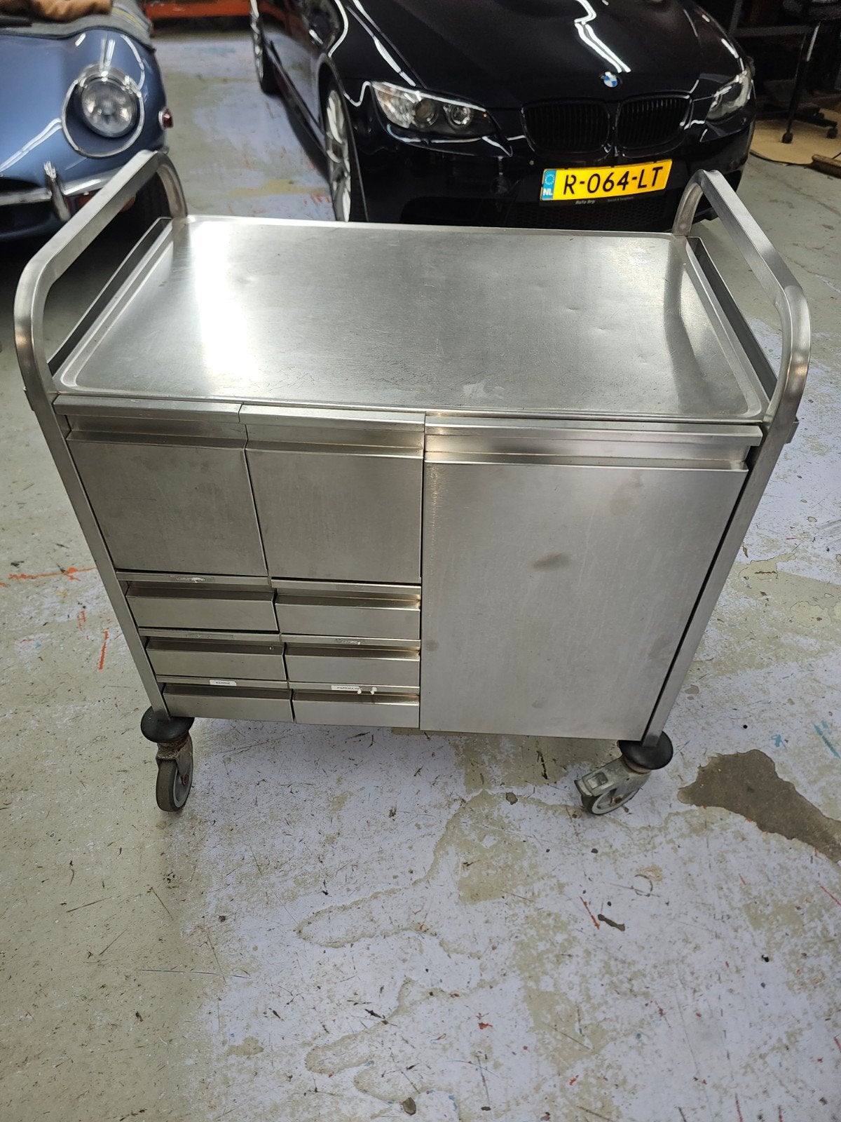 RVS horeca /buffet / kamado kar car trolley, Ophalen, Zo goed als nieuw