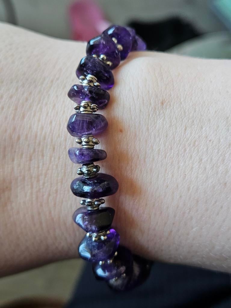Amethist Uruguay Armband, Sieraden, Tassen en Uiterlijk, Armbanden, Ophalen of Verzenden