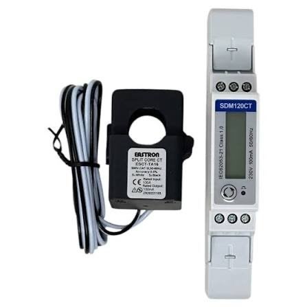 Meerdere Eastron SDM120CT Energiemeter met Split Core CT, Ophalen of Verzenden, Zo goed als nieuw, Overige merken, Overige typen
