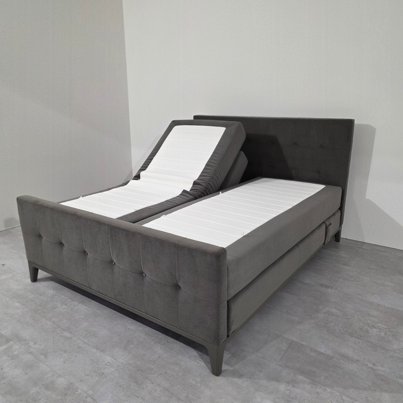Showroom Auping Criade Boxspring 180x210 Elektrisch 2M/1M, 210 cm, Tweepersoons, Ophalen of Verzenden, 180 cm