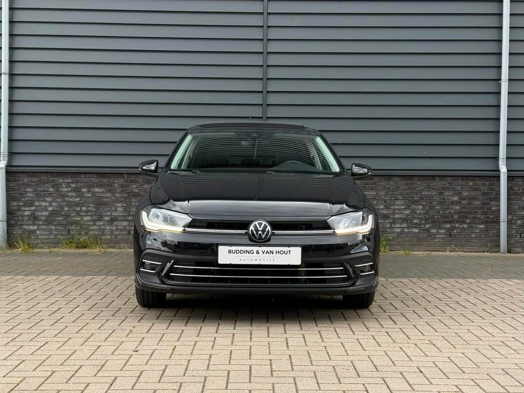 Volkswagen Polo 1.0 TSI Style 110PK Pano Led Camera Carplay, Stof, Gebruikt, Zwart, Zwart
