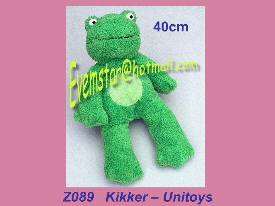 Z089 Kikker – Unitoys : groene kikker (40cm), Ophalen, Zo goed als nieuw, Kikker