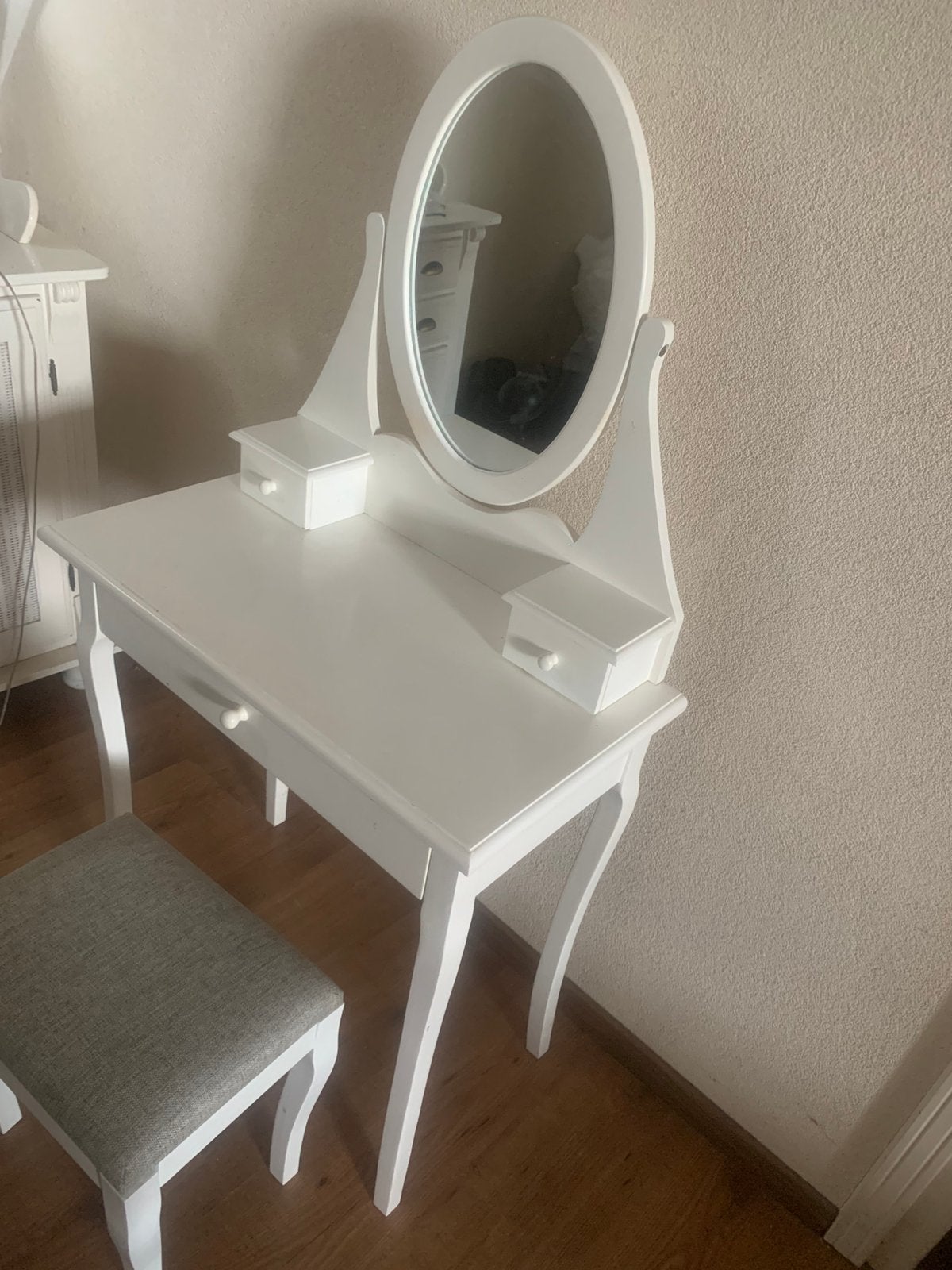 Kaptafel met krukje, kledingboom, Ophalen of Verzenden