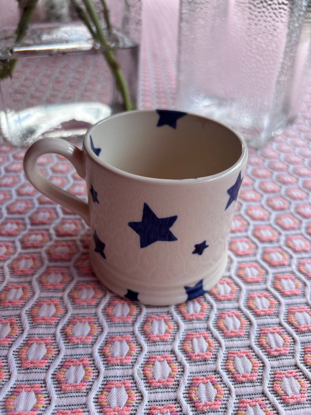 Emma Bridgewater Babymug Blue Stars (2005) - Gaaf, Keramiek, Vintage, Zo goed als nieuw, Emma Bridgewater