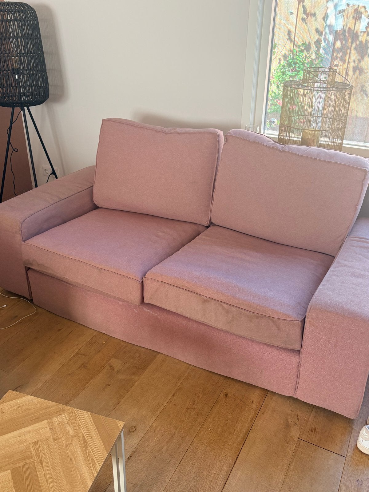 IKEA Tweezitsbank Roze, Huis en Inrichting, Banken | Bankstellen, Ophalen, Gebruikt, 150 tot 200 cm, Tweepersoons