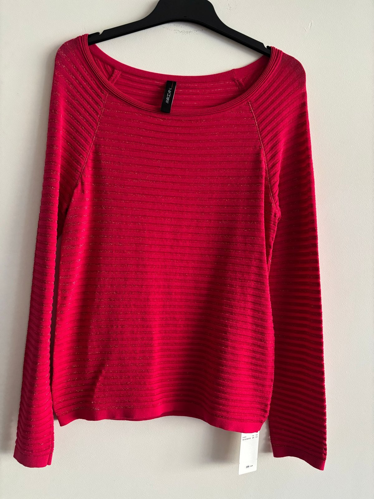 Marc Cain roze trui met lange mouwen en glitterdetails, Ophalen of Verzenden, Nieuw, Maat 36 (S), Roze