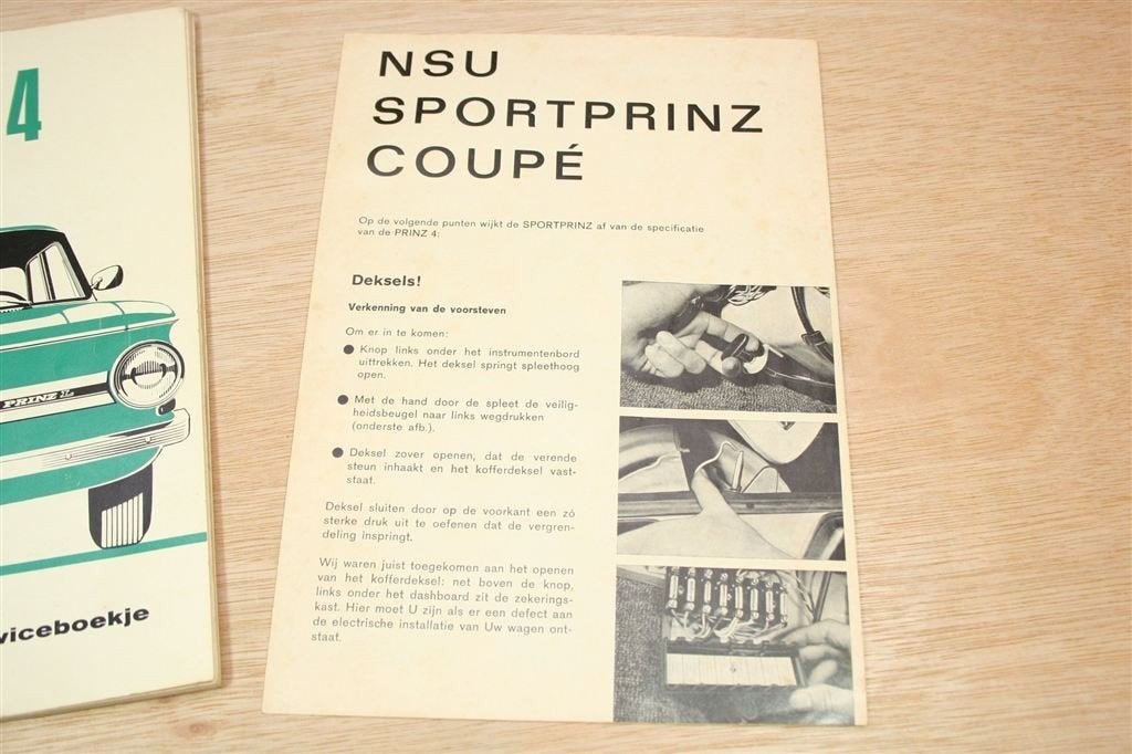 NSU Prinz 4 — Instructieboekje & Serviceboekje [1970], Ophalen of Verzenden