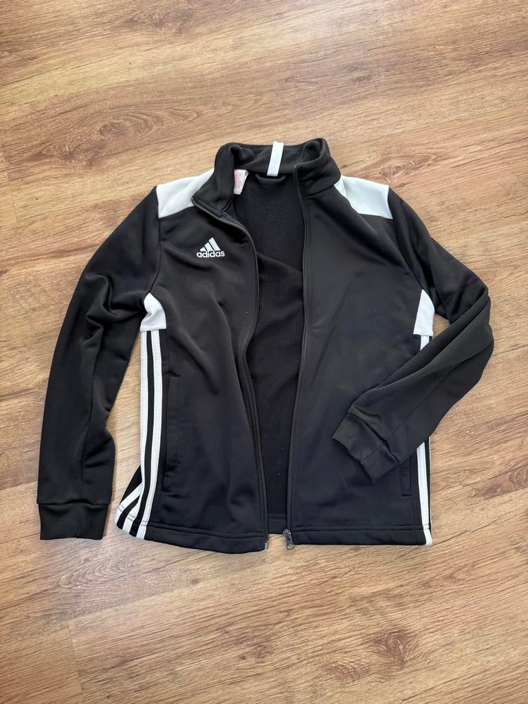 Adidas training jas zwart - maat 11/12 jaar, Ophalen of Verzenden, Gebruikt, Jongen of Meisje