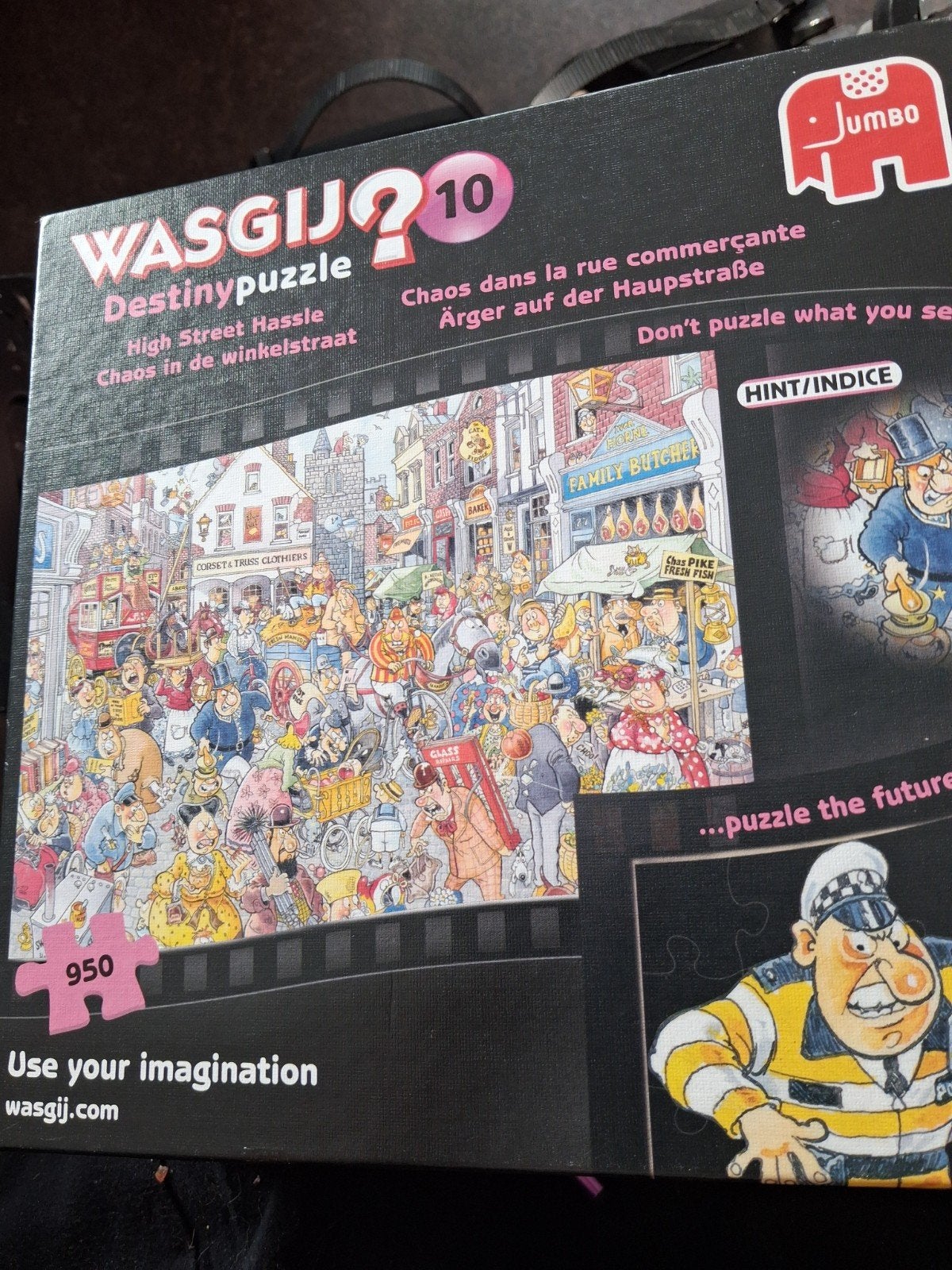 Wasgij? 10 Destinypuzzle - Chaos in de winkelstraat, Ophalen, 500 t/m 1500 stukjes, Gebruikt, Legpuzzel