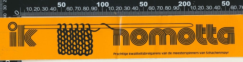 Sticker: Nomotta - Prachtige kwaliteitsbreigarens (2), Verzenden, Zo goed als nieuw, Bedrijf of Vereniging