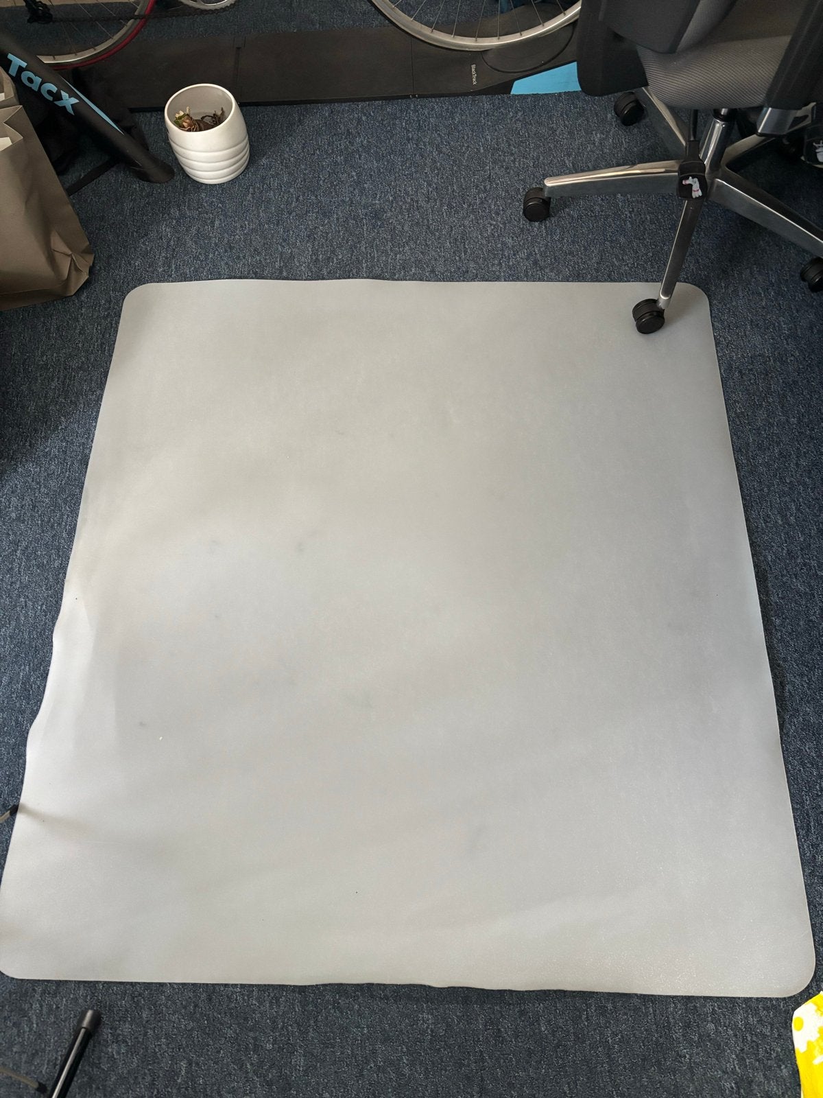 Vloerbeschermer / Bureaustoel Mat, Ophalen, Gebruikt, 100 tot 150 cm, Grijs