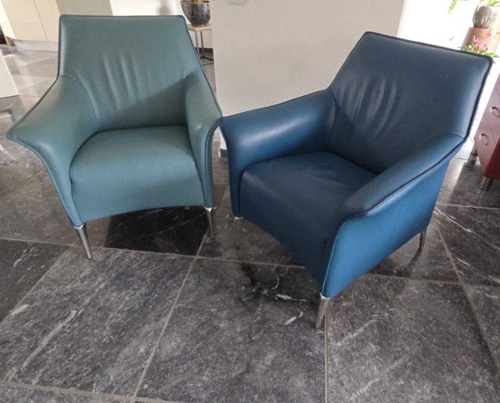 Leolux woonkamer stoelen (2 stuks) eventueel met poef., Ophalen, Twee, Overige kleuren, Zo goed als nieuw