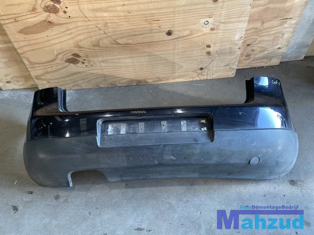 VW GOLF 5 ZWART LC9Z achterbumper 5 DEURS, Gebruikt, Volkswagen, Volkswagen AG, Achter