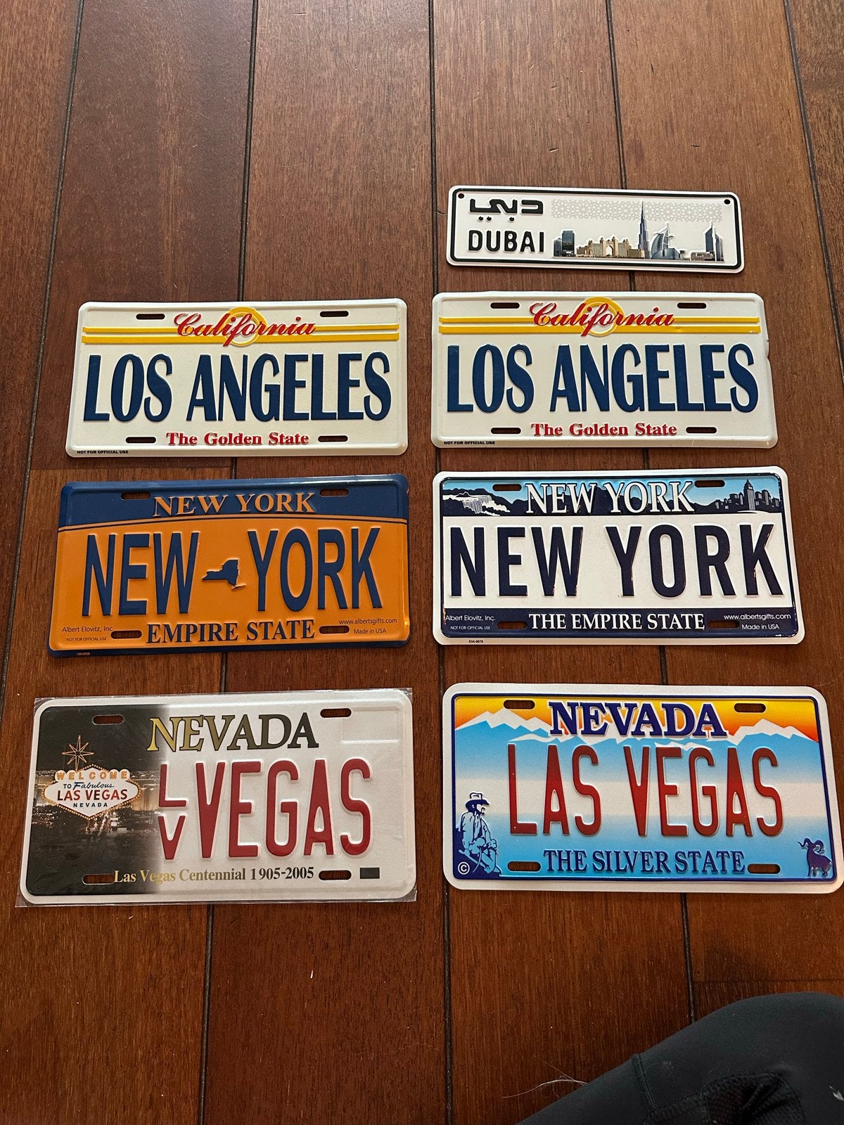 Decoratieve kentekenplaten: LA, NY, Vegas & Dubai, Verzenden