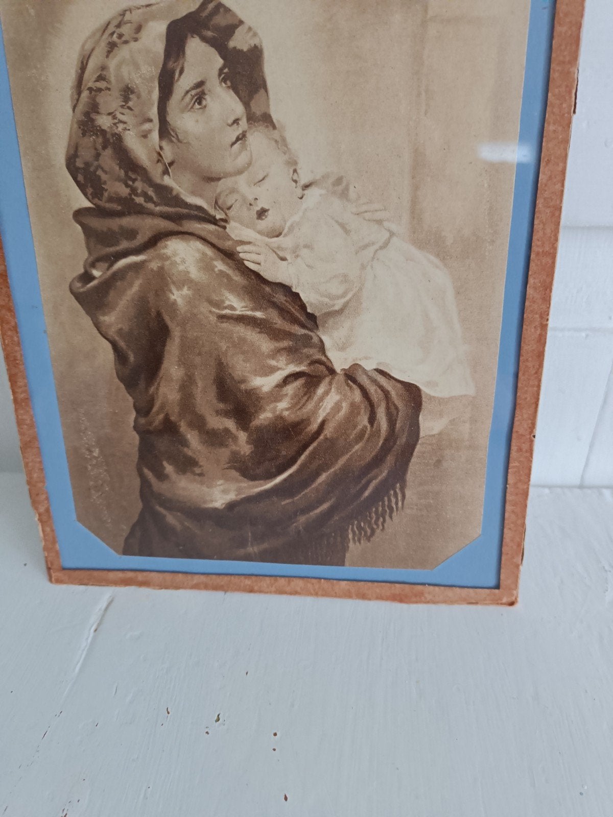Brocante afbeelding met lijst Maria of Theresia, Ophalen
