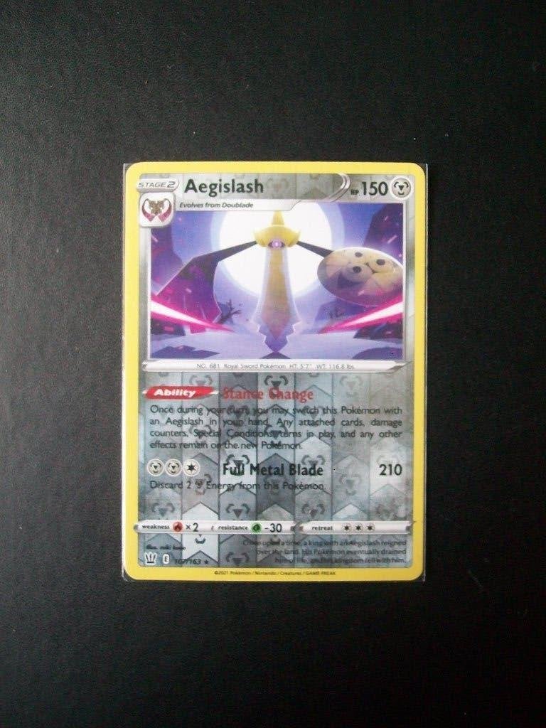 3955. Nieuwe Pokemon Kaart holofoil AEGISLASH hp 150 107/163, Verzenden, Nieuw, Losse kaart, Foil
