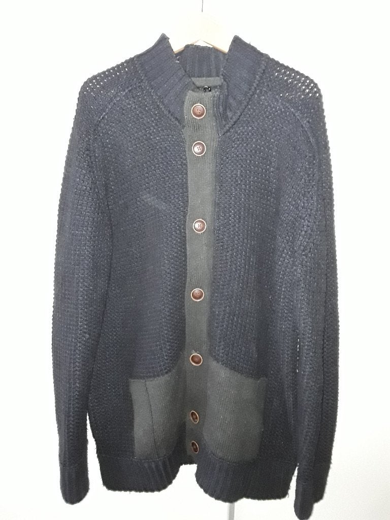 Petrol Industries Donkerblauw Vest Met Rits en Knopen Mt 3XL, Petrol Industries, Blauw, Trui of Vest, Ophalen of Verzenden