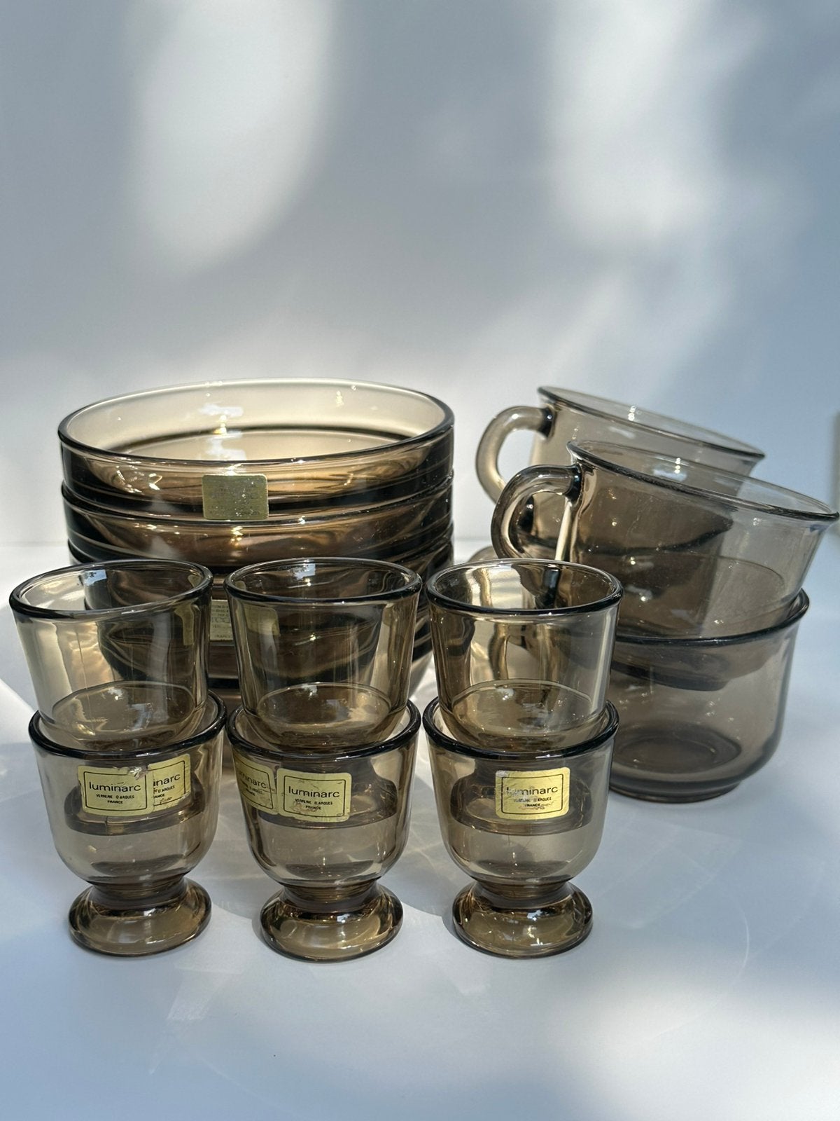 Jaren 70 servies van Arcopal en Luminarc, Ophalen of Verzenden, Zo goed als nieuw
