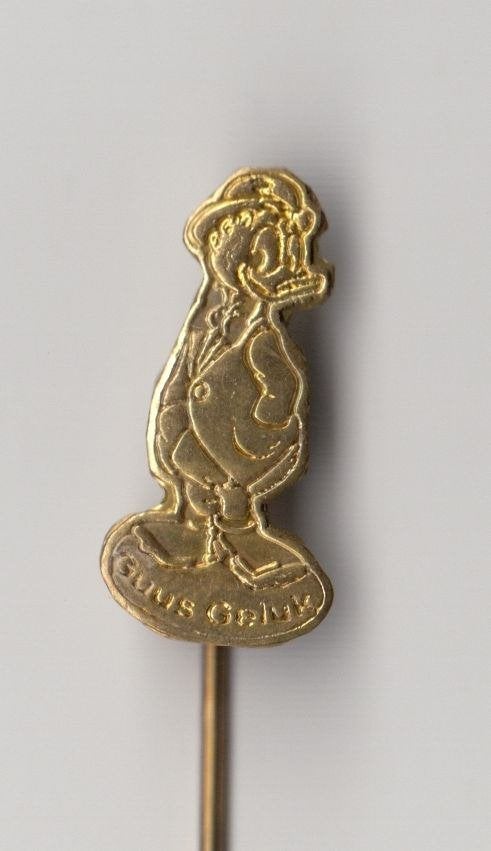 Blanco Disney Guus Geluk speldje, Verzamelen, Gebruikt, Niet vindbaar, Niet vindbaar, Speldje of Pin