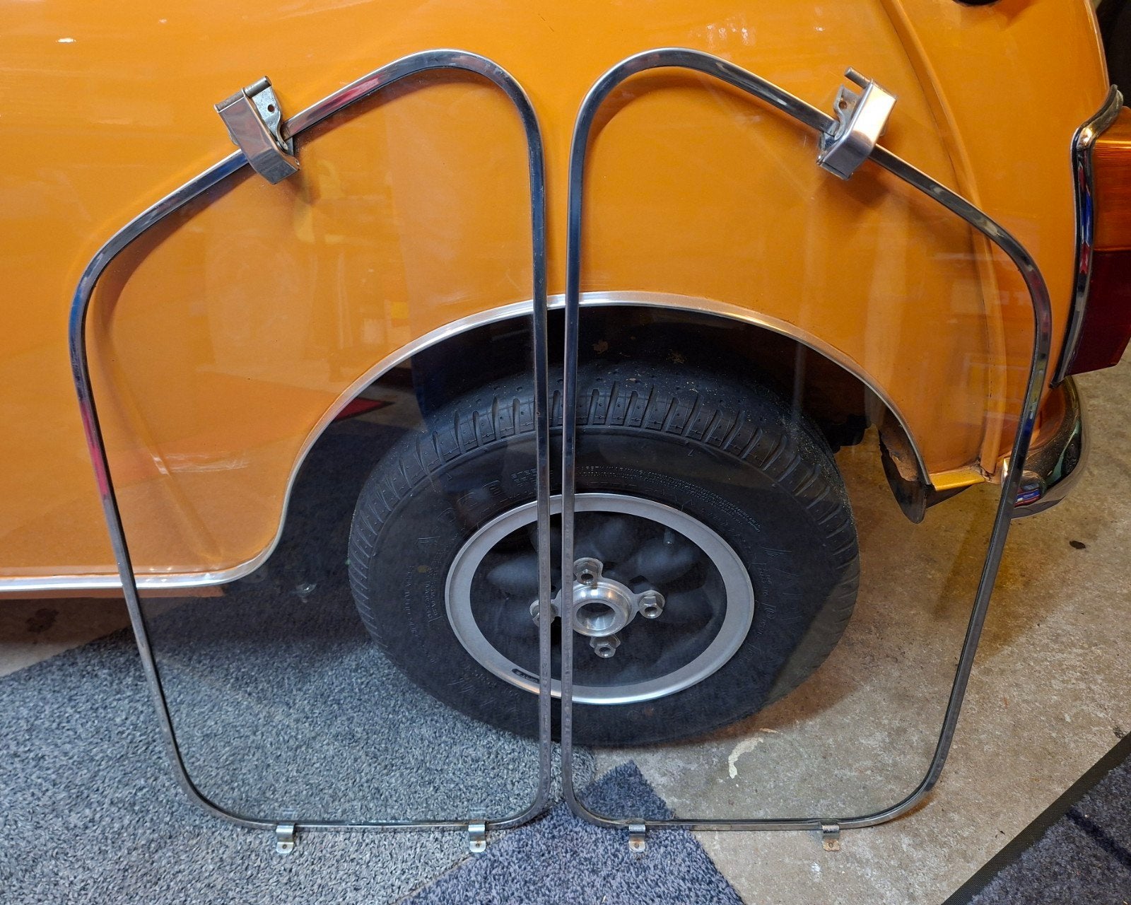 Mini mk3 set klapruiten Austin Morris Cooper Leyland, Gebruikt, Mini