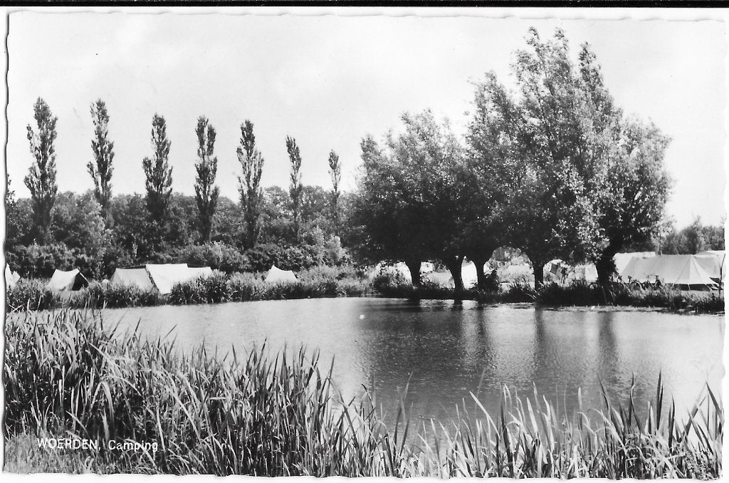 Woerden, Camping, tenten, vijver, Verzenden, 1960 tot 1980, Ongelopen, Utrecht