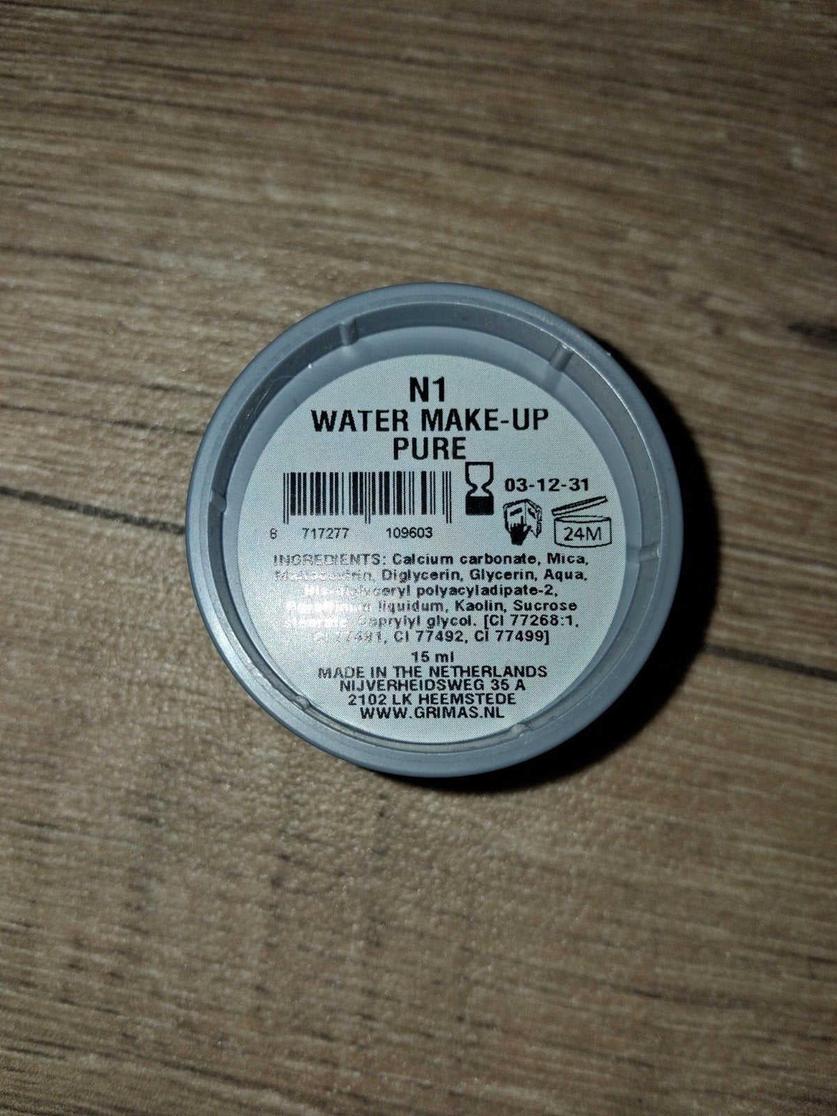 Grimas Water Make-up Pure N1 - Nieuw, Bruin, Gehele gezicht, Nieuw, Ophalen of Verzenden