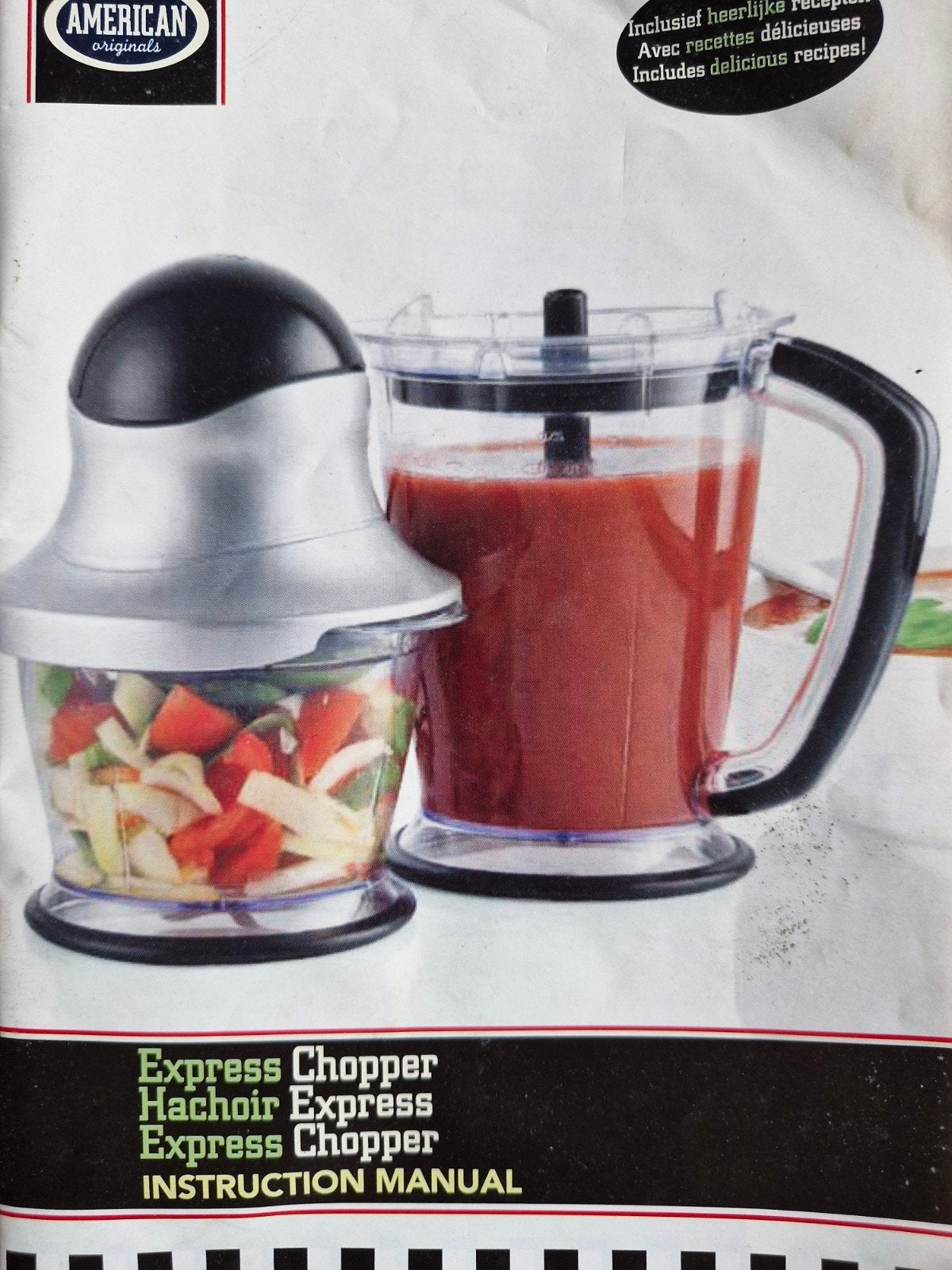 Blender met chopper en opklop hulpstukken, compleet, Ophalen