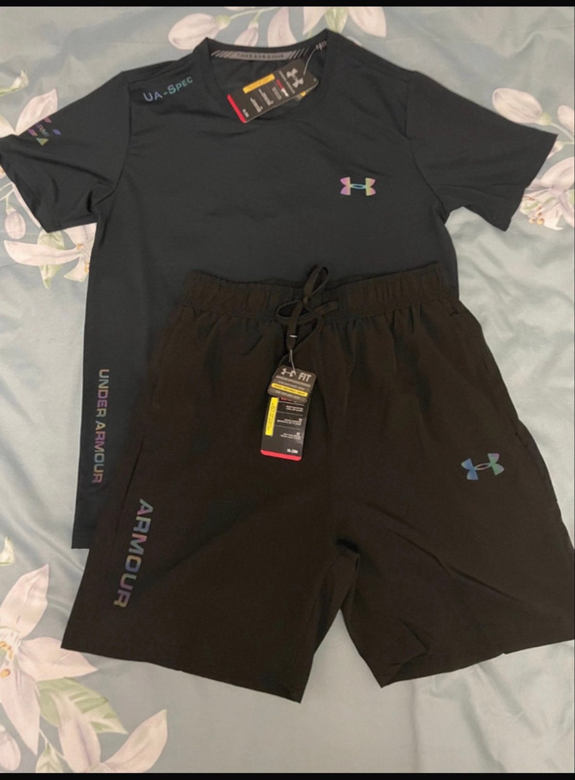 Under Armour Reflective Sportset, Fitness, Maat 48/50 (M), Zwart, Nieuw