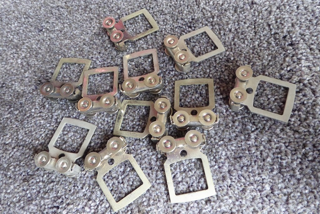 Metalen dubbele gordijnen rollers 11 st., 28 cm, Metaal, Ophalen of Verzenden, Zo goed als nieuw