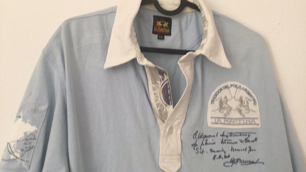 Gebruikte polo la martina /ferrari/8 x polo voor 25 euro, Ophalen of Verzenden, Gedragen, Maat 56/58 (XL), Blauw