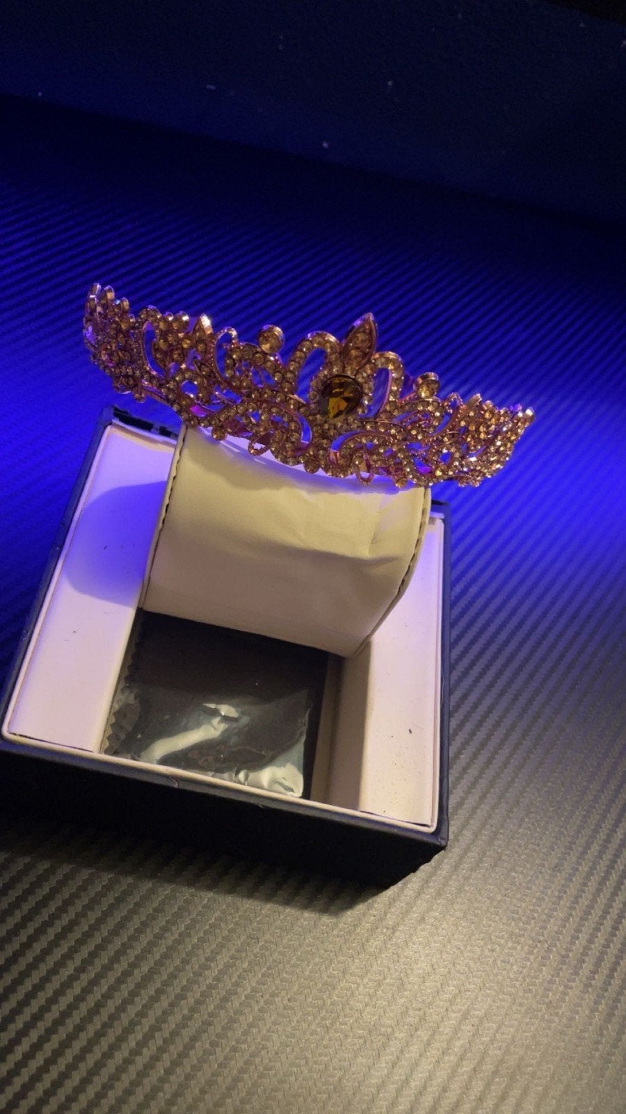 Roségouden Tiara met Strass Stenen - Nieuw, Ophalen of Verzenden, Nieuw